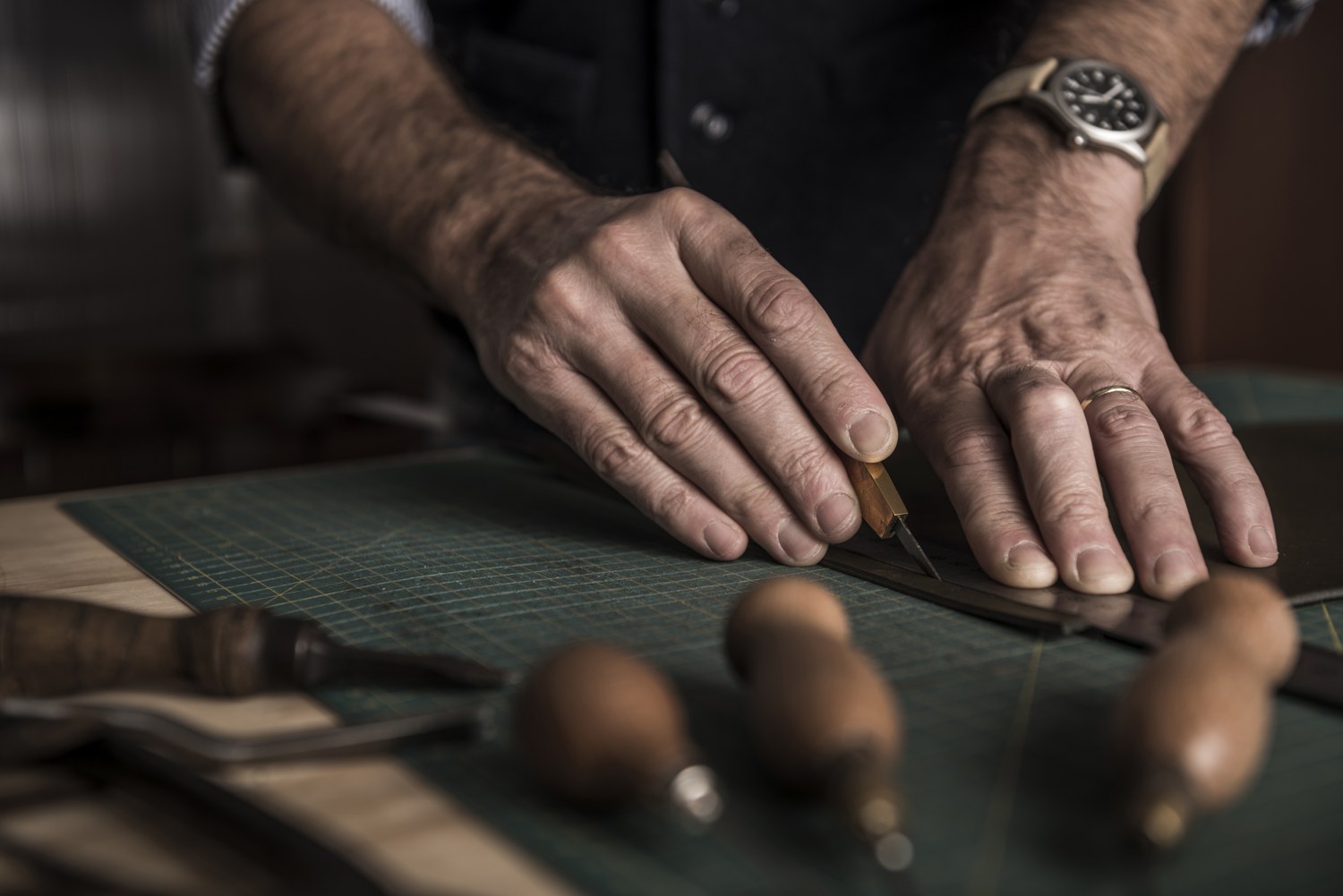Leather crafting detail, a thematic image from the original website