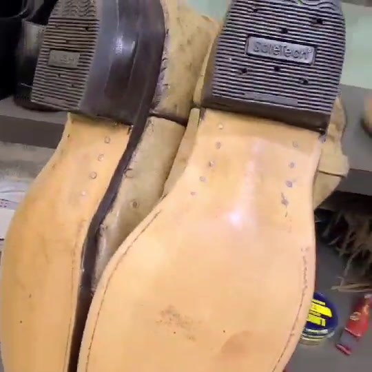 Leather soles in the client’s original repair gallery
